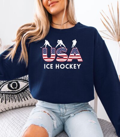 USA Ice Hockey Sweatshirt & Hoodie – Cozy Winter Sports Top