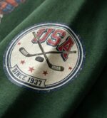 USA Teddy Bear Sweatshirt – Cozy Winter Hockey Crewneck