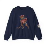 USA Teddy Bear Sweatshirt – Cozy Winter Hockey Crewneck