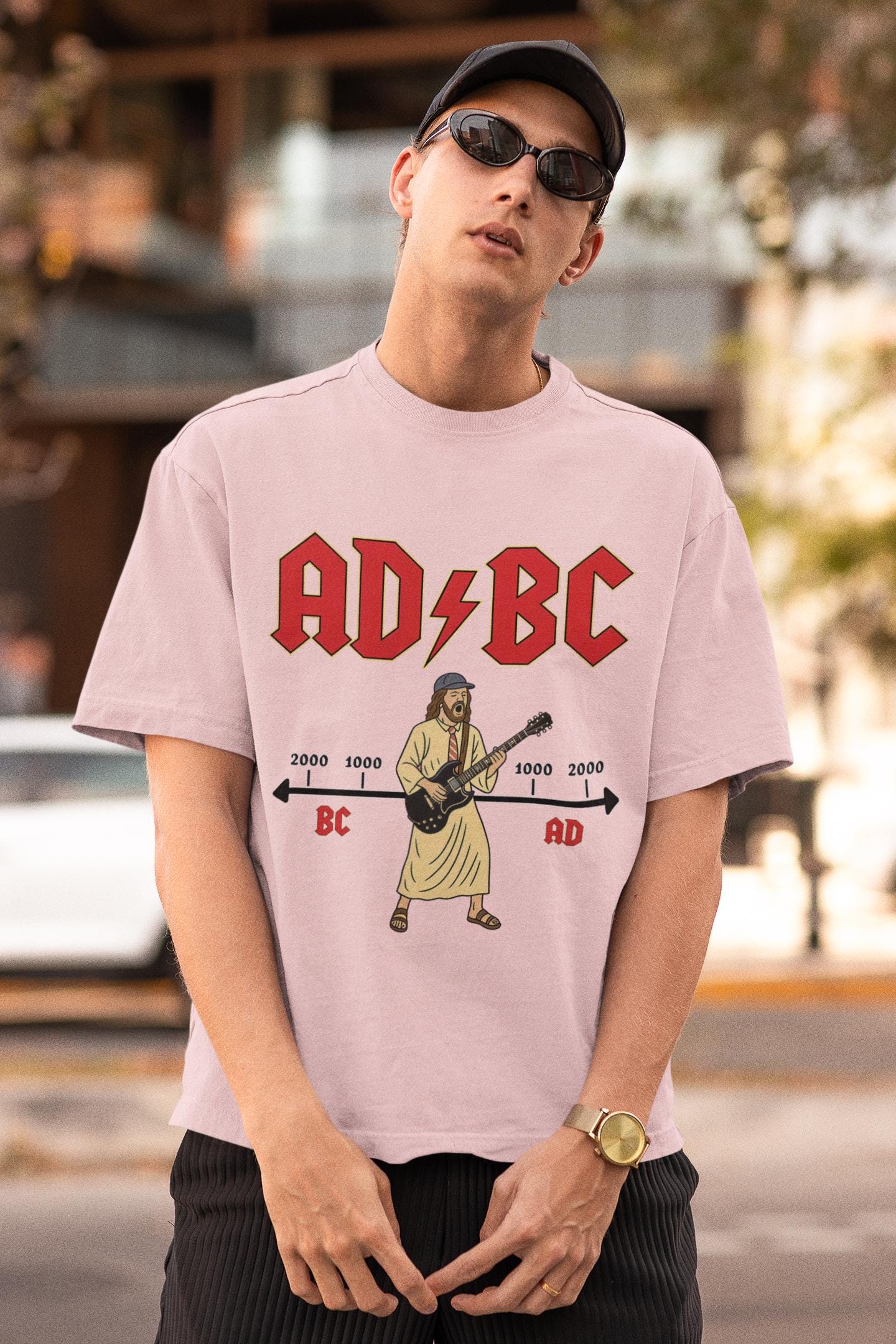 AD BC Jesus Funny Meme Sarcastic Rock Concert Shirt AD BC Jesus Funny Meme Sarcastic Rock Concert Shirt