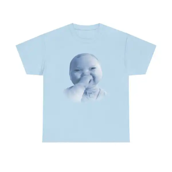 AI Baby Holding Laugh T-Shirt! Unisex Heavy Cotton Tee
