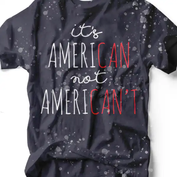 Ameri-Can Not Ameri-Can't | Seasonal T-Shirt | Navy Red & White Design