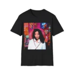 Björk Post Album Cover Art Graphic Print T-Shirt in White and Black
