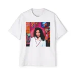 Björk Post Album Cover Art Graphic Print T-Shirt in White and Black