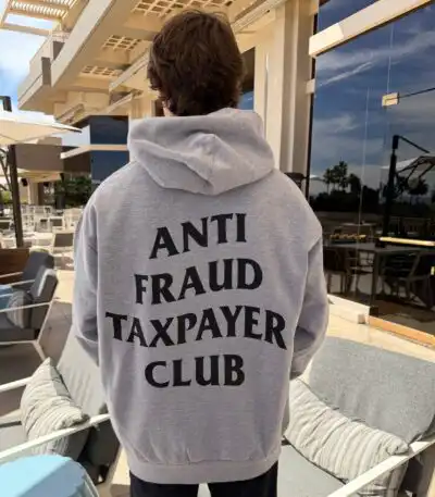 Anti Fraud Club Hoodie - Heather Grey | Activist Street