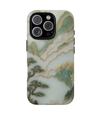 Asian Jade Carving Bonsai Mountain Chinese Landscape Phone Case