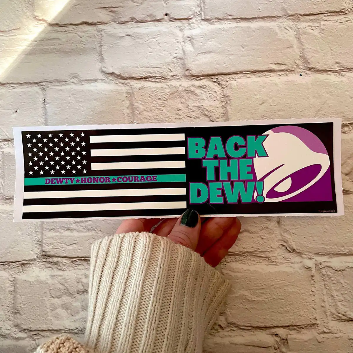 Back the Dew Baja Blast Weatherproof Vinyl Sticker Back the Dew Baja Blast Weatherproof Vinyl Sticker