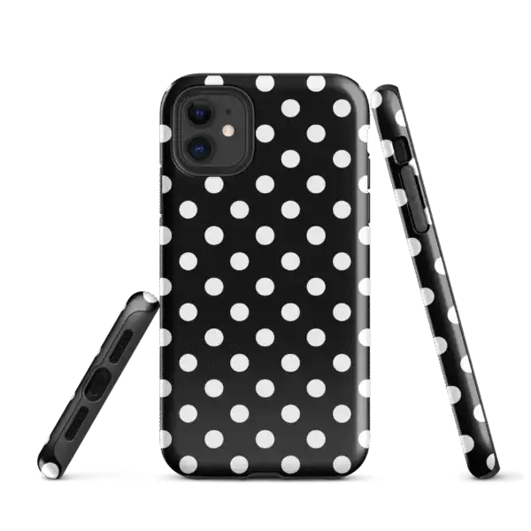 Black Polka Dot iPhone Case