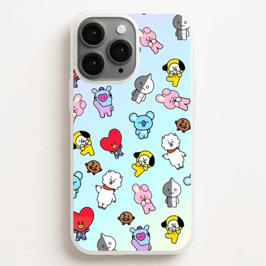 BT21 Collage BTS K-Pop Characters Fan Phone Case BT21 Collage BTS K-Pop Characters Fan Phone Case