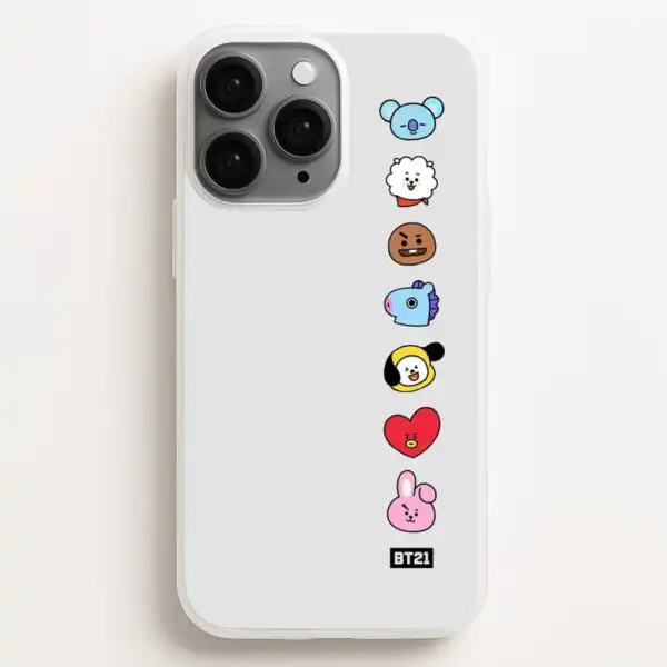 BT21 Vertical Faces BTS K-Pop Fan Phone Case