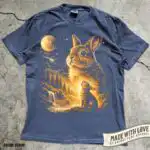 Bunny Howling at the Moon Vintage Easter Rabbit Shirt