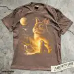 Bunny Howling at the Moon Vintage Easter Rabbit Shirt