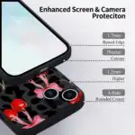 Cherry Leopard iPhone 13 Silicone Phone Case Black