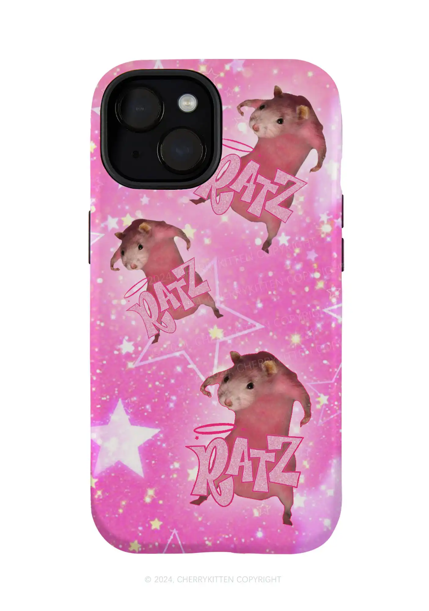 Cherrykitten Pink Ratz Y2K Waterproof Hard Shell Phone Case Cherrykitten Pink Ratz Y2K Waterproof Hard Shell Phone Case