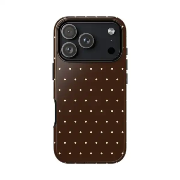 Choco Brown Yellow Polka Dot Cute Phone Case
