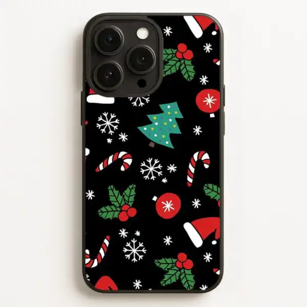 Christmas Objects Pattern Festive Holiday Phone Case