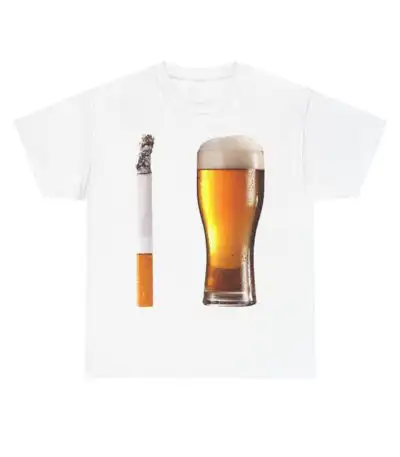 Cigarettes and Beer T-Shirt - Unisex Graphic Tee Sizes S-5XL