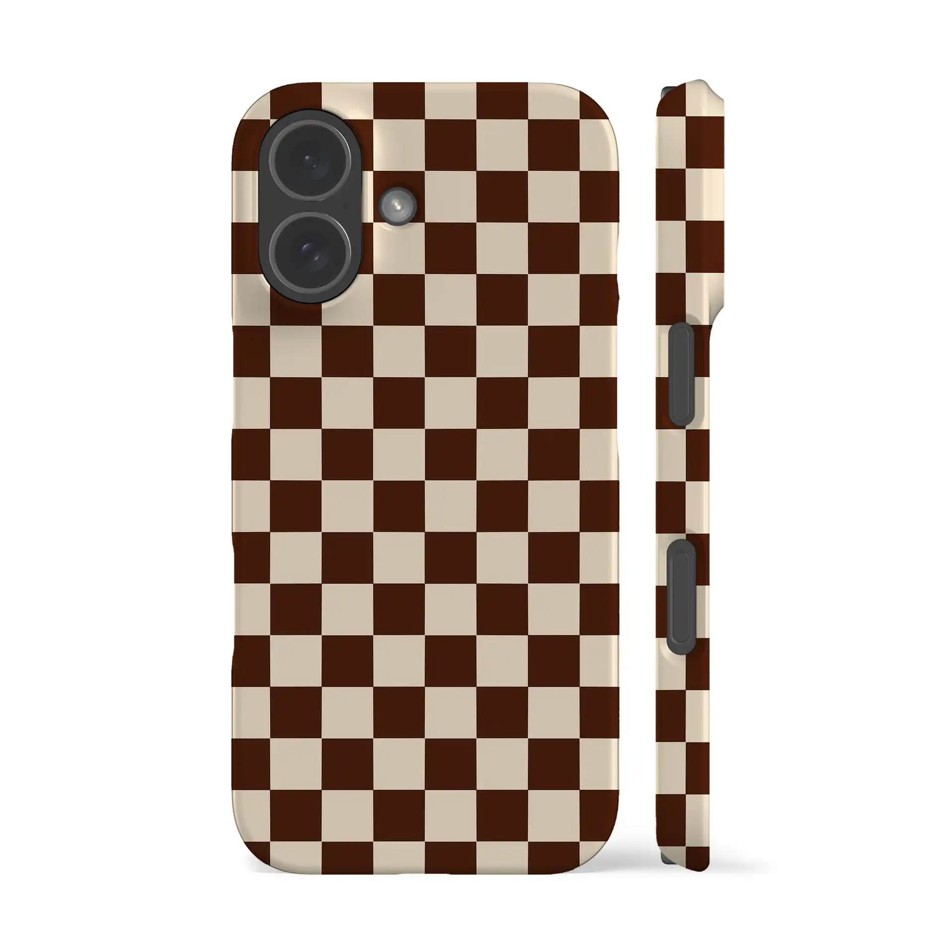 Cocoa Brown Checkered Stylish Protective Phone Case Cocoa Brown Checkered Stylish Protective Phone Case