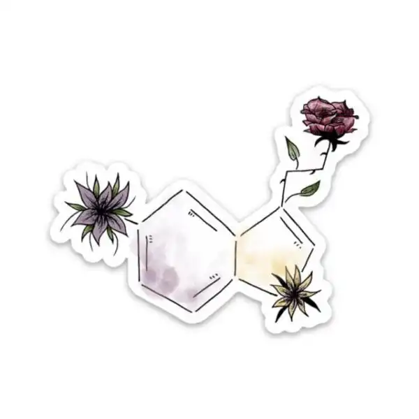 Color Serotonin Symbol Mental Health Awareness Sticker