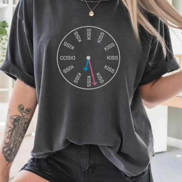 Comfort Colors Kiss All The Time Disco Tee - Unisex Night Club Graphic T-shirt