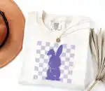 Comfort Colors® Retro Easter Bunny Shirt - Womens Cute Rabbit Tee