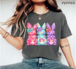 Coquette Bow Brushstroke Easter Bunny Women’s Shirt