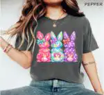 Coquette Bow Brushstroke Easter Bunny Women’s Shirt