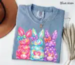 Coquette Bow Brushstroke Easter Bunny Women’s Shirt