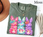 Coquette Bow Brushstroke Easter Bunny Women’s Shirt
