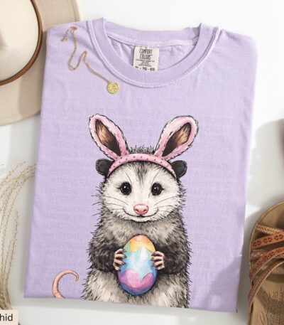 Cute Opossum Easter Funny Gift for Women Shirt