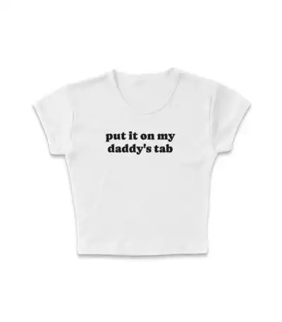 Daddy's Tab Micro Rib Baby Tee | Editorial Luxe