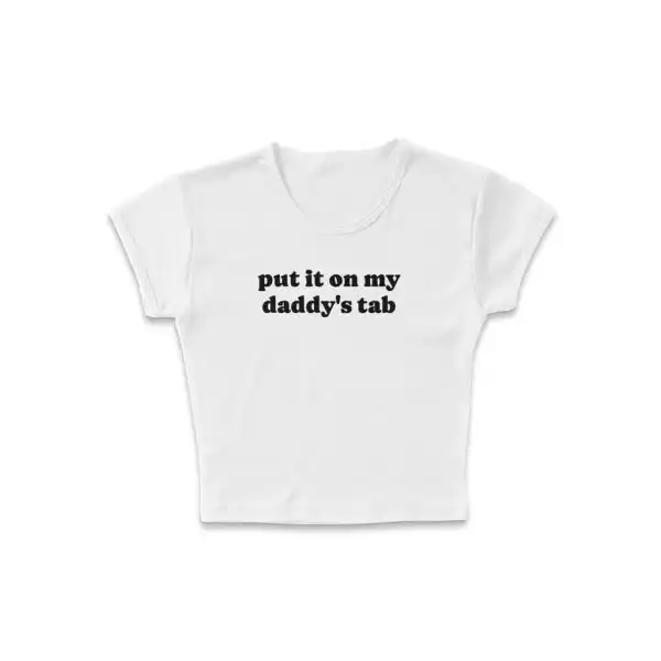 Daddy's Tab Micro Rib Baby Tee | Editorial Luxe