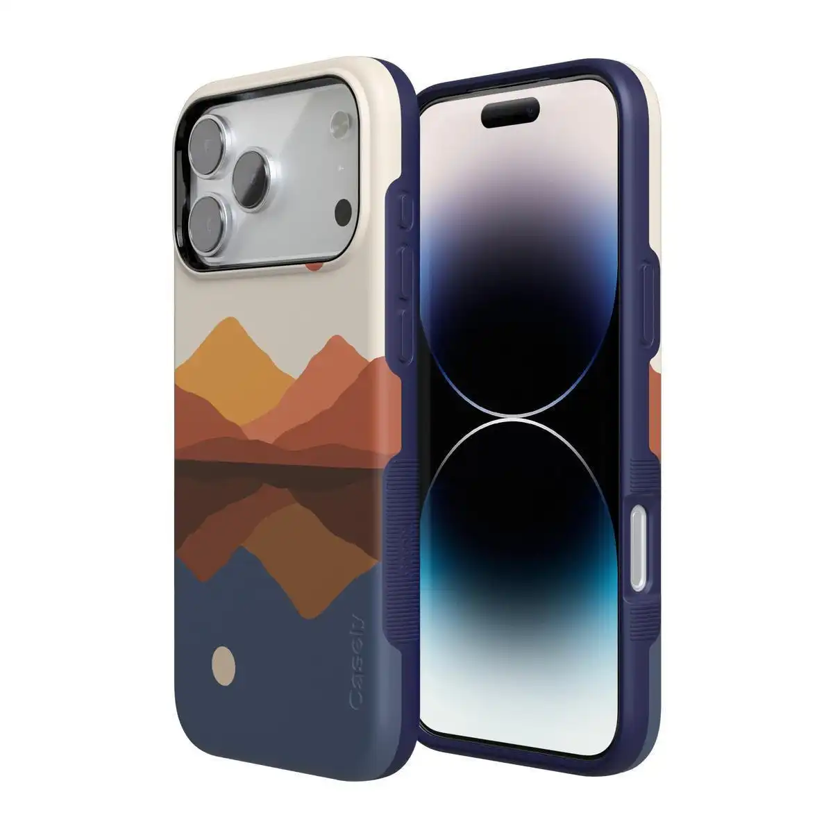Day & Night Colorblock Mountains Phone Case