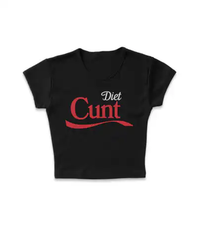 Diet Cvnt Micro Rib Baby Tee | Editorial Streetwear