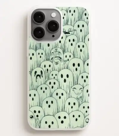 Droopy Ghost Pattern Spooky Halloween Phone Case