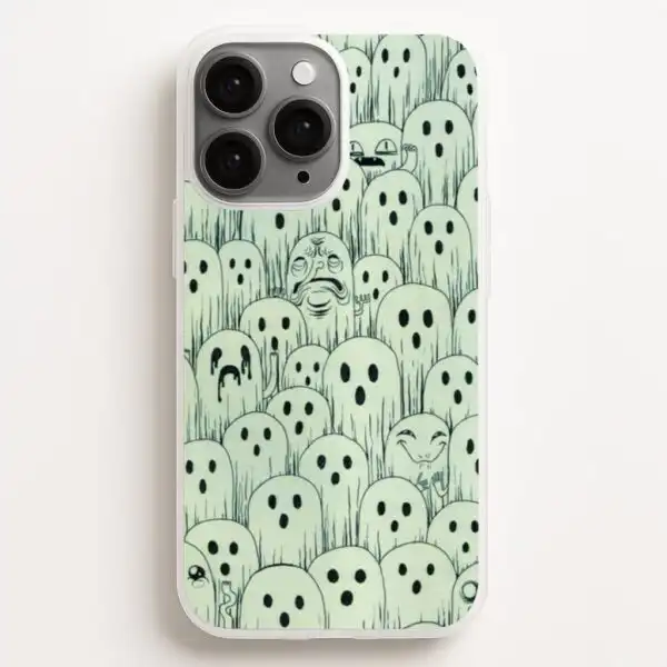 Droopy Ghost Pattern Spooky Halloween Phone Case