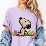 Easter Beagle Cartoon Eggs Cute Dog Lover Gift Shirt