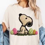 Easter Beagle Cartoon Eggs Cute Dog Lover Gift Shirt
