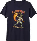 Easterween Halloween Easter Flaming Skull Pitcher Premium Tri-Blend T-Shirt | Haunted Diamond