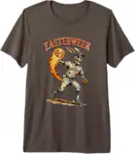 Easterween Halloween Easter Flaming Skull Pitcher Premium Tri-Blend T-Shirt | Haunted Diamond