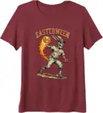 Easterween Halloween Easter Flaming Skull Pitcher Premium Tri-Blend T-Shirt | Haunted Diamond
