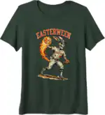 Easterween Halloween Easter Flaming Skull Pitcher Premium Tri-Blend T-Shirt | Haunted Diamond