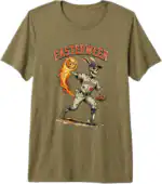 Easterween Halloween Easter Flaming Skull Pitcher Premium Tri-Blend T-Shirt | Haunted Diamond