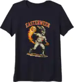 Easterween Halloween Easter Flaming Skull Pitcher Premium Tri-Blend T-Shirt | Haunted Diamond