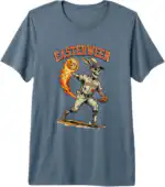 Easterween Halloween Easter Flaming Skull Pitcher Premium Tri-Blend T-Shirt | Haunted Diamond