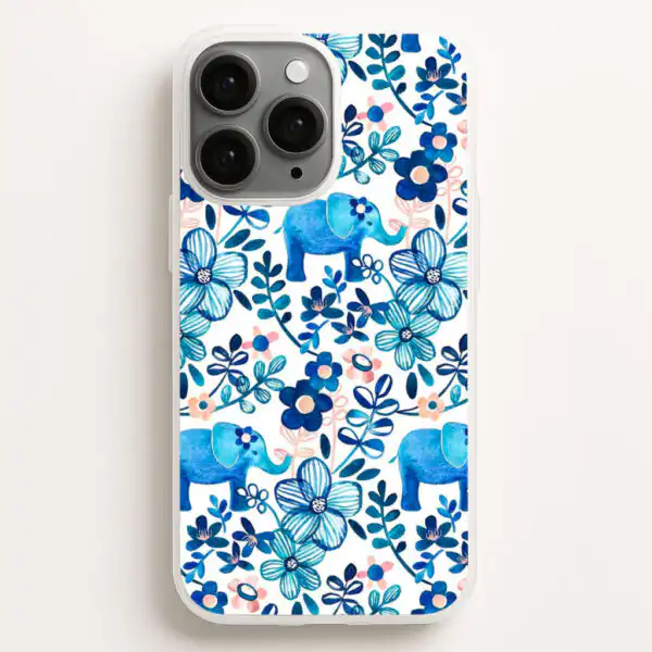 Elephant Floral Pattern Phone Case for iPhone & Galaxy