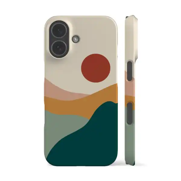 Fall Landscape Teal Aesthetic Nature Phone Case