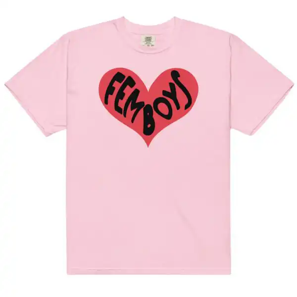 Femboys Heart Unisex Heavyweight Garment-Dyed Shirt