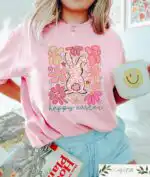 Floral Easter Bunny Women’s Retro Comfort T-Shirt