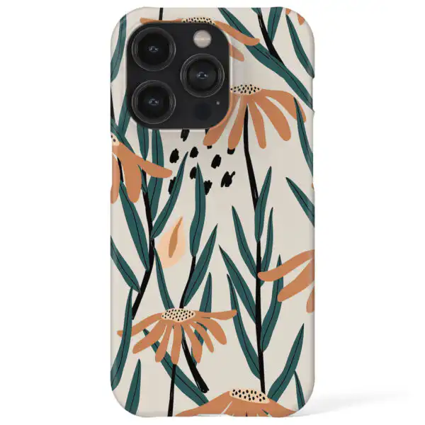 Flower Illustration Stylish Protective Phone Case